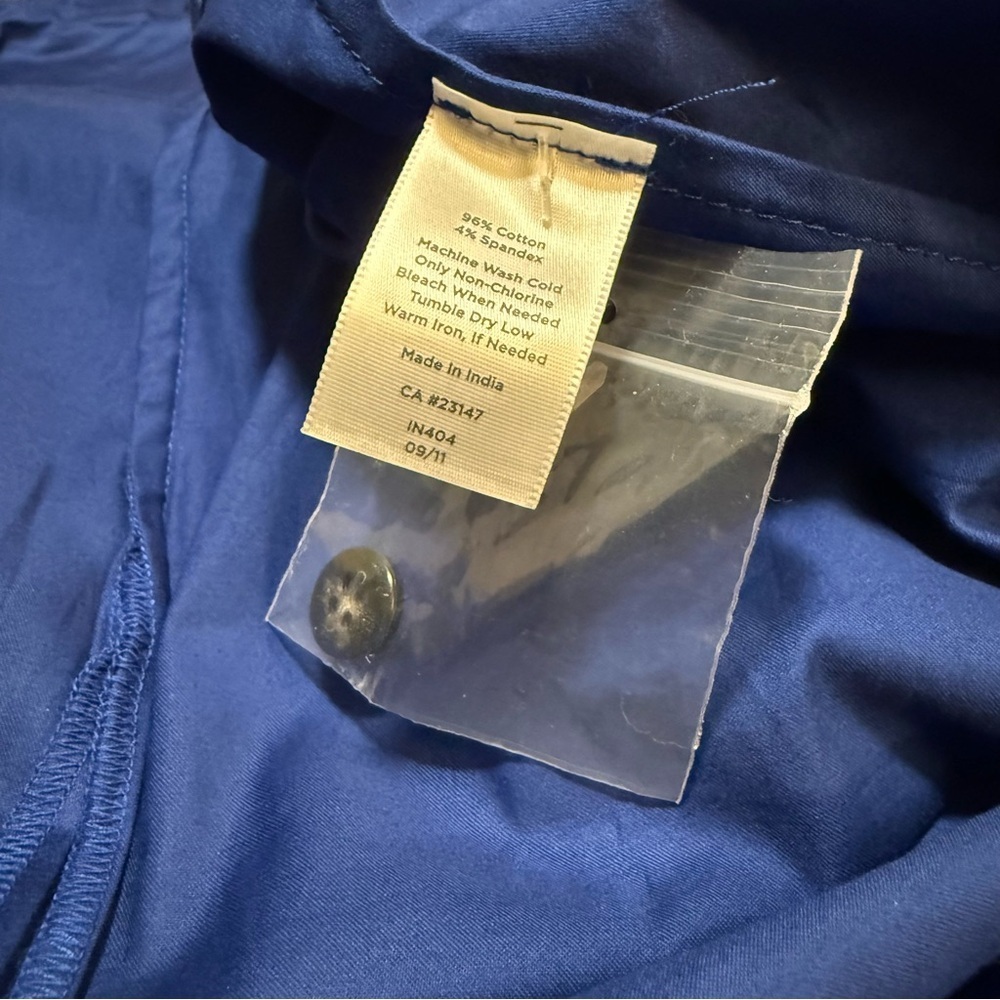 NWT Talbots Royal Blue Cotton Wrap Shirtdress - Picture 5 of 5